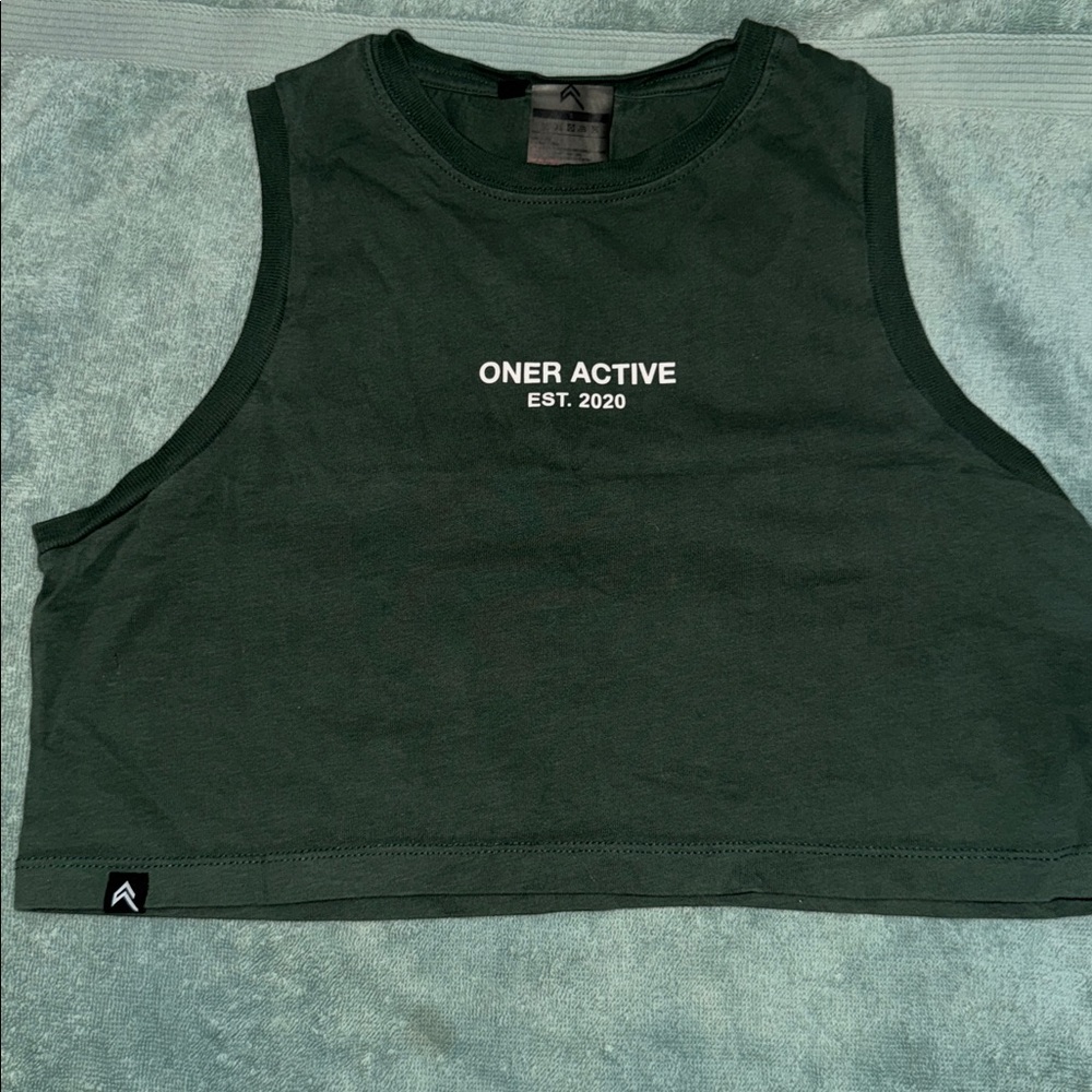 Oner Active Dark Green Sleeveless Top